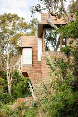 Welsh + Major Architects Seagrass House, Tathra Corbelled Brick Bushfire Flame Zone